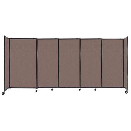 Versare StraightWall Sliding Portable Partition 11'3" x 5' Latte Fabric 1460513